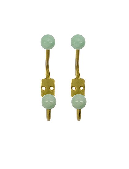 2er Set Garderobenhaken Ball13 x 7 x 2 cm von HOUSE DOCTOR