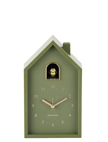 Wecker "modern cockoo oro" 20 x 6 x 11,5 cm von PRESENT TIME
