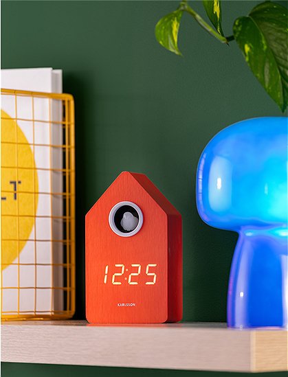 Wecker "cockoo" LED15,8 x 6 x 9 cm von PRESENT TIME