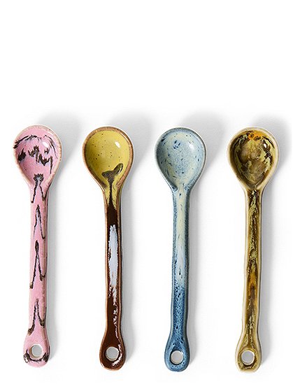 70s 4er Set Löffel12,5 / 16,5 cm von HKLIVING