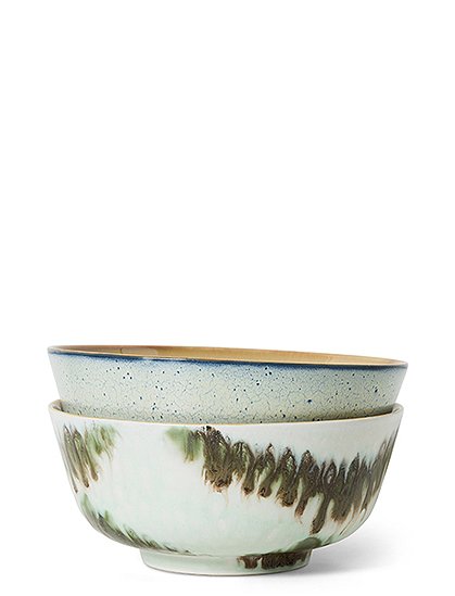 70s Ramen Bowls8,5xØ19 cm, 2er Set von HKLIVING