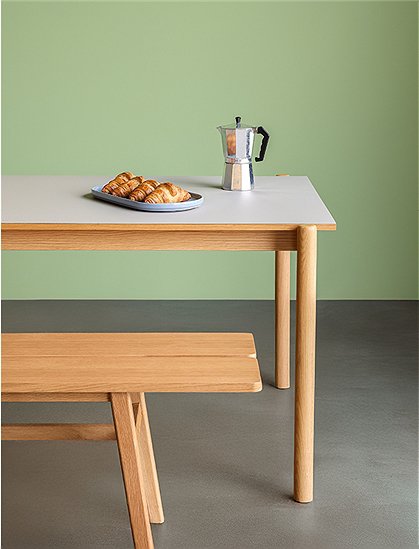 Esstisch Oblique75 x 90 x 190 cm  von HÜBSCH INTERIOR