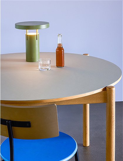 Esstisch Oblique75 x Ø115 cm  von HÜBSCH INTERIOR