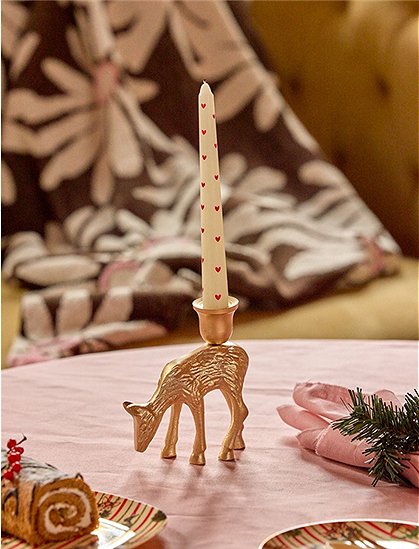 Kerzenhalter 'Deer'14x4,5x15 / 16x4,5x18 cm  von RICE