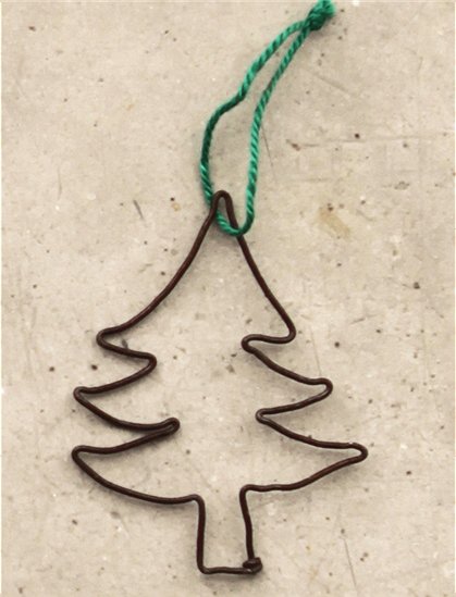 Drahtanhänger Weihnachtenca. 6,5 x 6,5 cm von GOOD OLD FRIENDS