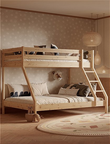 Etagenbett mit breiter Liegefläche 157 x 151,5 x 206 cm