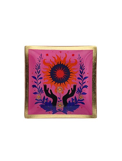 eckige Glasteller mit Goldrand3 Größen von GIFTCOMPANY