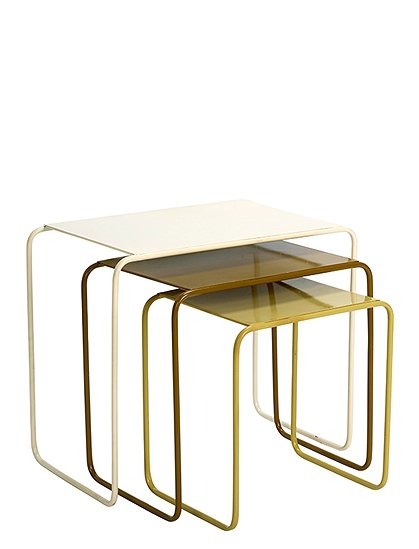 3er Set Metalttischemax. 54 x 38 x 62 cm von MADAM STOLTZ