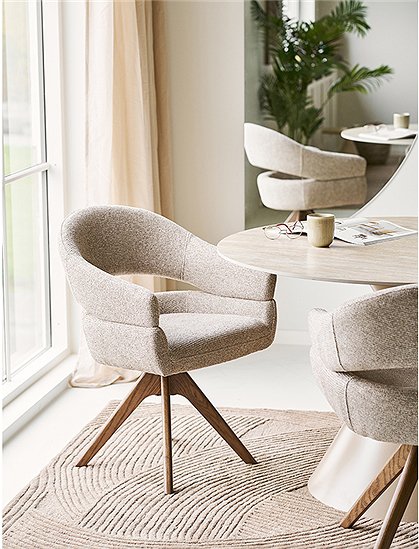 Stuhl Dover, mit Drehfunktion 87/83 x 58 x 60/61 cm von HOUSE NORDIC