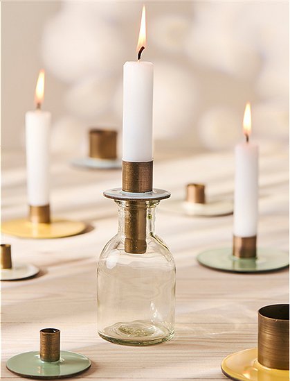 Kerzenhalter, 2-farbig für Ø1,3/2,2/3,8 cm Kerzen von IB LAURSEN