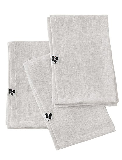 3 Servietten SolineLeinen 40 x 40 cm von L'EFFET PAPILLON 