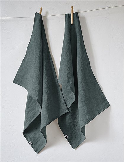 2 Geschirrhandtücher SolineLeinen 70 x 50 cm von L'EFFET PAPILLON 