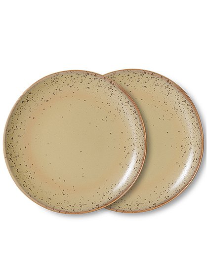 70s BeilagentellerØ 22 cm, 2er Set von HKLIVING