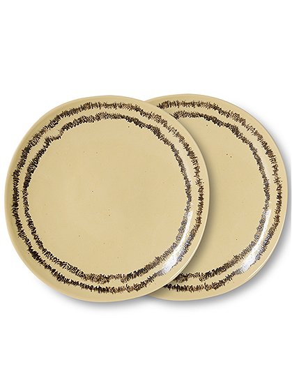 70s BeilagentellerØ 22 cm, 2er Set von HKLIVING