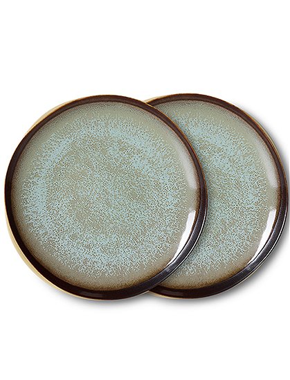 70s BeilagentellerØ 22 cm, 2er Set von HKLIVING