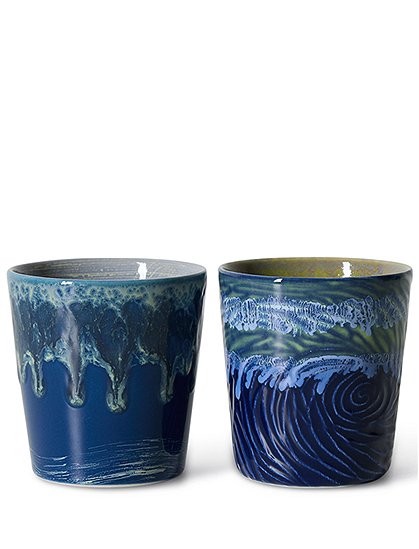 70s Coffee Mugs Van Gogh8xØ7,5cm, 2er Set, 230 ml von HKLIVING