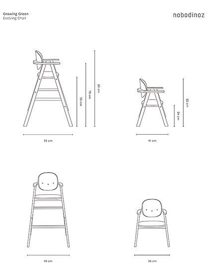 Hochstuhl Growing Green von Nobodinoz &#9733; Kundenbewertung "Sehr gut" &#9733; 10&euro; Rabatt für Neukunden &#9733; Schnell verschickt &#9733; Günstig bei car-Moebel.de