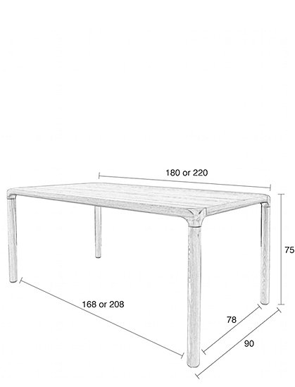 Tisch Storm 90x160/180/220, Zuiver &#9733; Kundenbewertung "Sehr gut" &#9733; 10&euro; Rabatt für Neukunden &#9733; Schnell verschickt &#9733; Jetzt kaufen bei car-Moebel.de