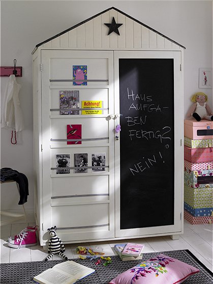 Kinder Kleiderschrank in Hausform &#9733; Kundenbewertung "Sehr gut" &#9733; 10&euro; Rabatt für Neukunden &#9733; Schnell verschickt &#9733; Günstig bei car-Moebel.de