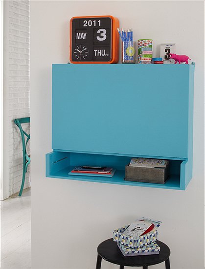 Hängeschrank, türkis 2