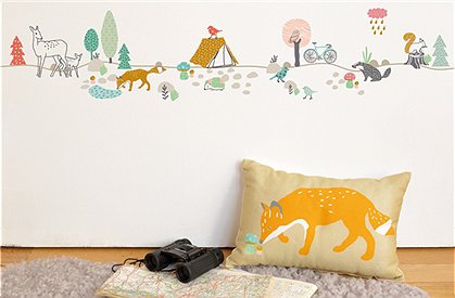 Wandbordüre Wald von MIMI'lou &#9733; Kundenbewertung "Sehr gut" &#9733; 10&euro; Rabatt für Neukunden &#9733; Schnell verschickt &#9733; Jetzt günstig kaufen bei car-Moebel.de