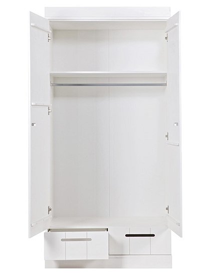 Schrank, 2 Türen/Schübe, weiß 2