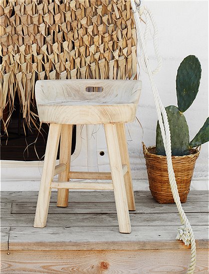 Hocker Holz von Madam Stoltz &#9733; Kundenbewertung "Sehr gut" &#9733; 10&euro; Rabatt für Neukunden &#9733; Schnell verschickt &#9733; Jetzt günstig kaufen bei car-Moebel.de