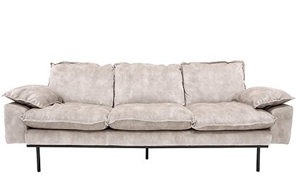 Retro 3er Sofa von HKliving &#9733; Kundenbewertung "Sehr gut" &#9733; 10&euro; Rabatt für Neukunden &#9733; Schnell verschickt &#9733; Jetzt günstig kaufen bei car-Moebel.de