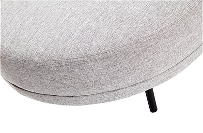 Polsterhocker grau von HÜBSCH Interior &#9733; Kundenbewertung "Sehr gut" &#9733; 10&euro; Rabatt für Neukunden &#9733; Schnell verschickt &#9733; Günstig bei car-Moebel.de!