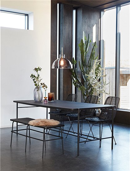 Bank aus Holz und Metall von HÜBSCH Interior &#9733; 10&euro; Rabatt für Neukunden &#9733; Schnell verschickt &#9733; Jetzt günstig kaufen bei car-Moebel.de