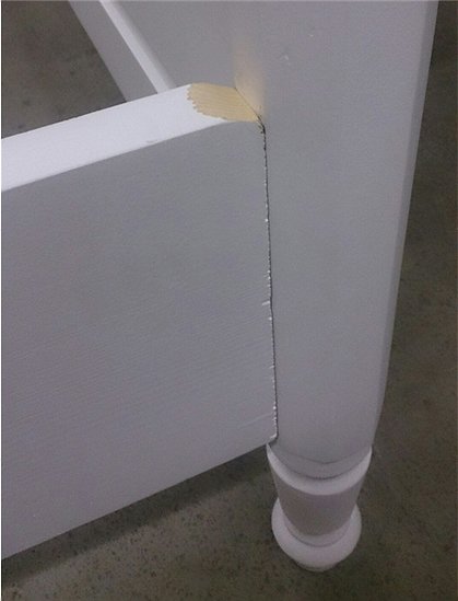 Landhausbett weiß 160cm Nr:492 2
