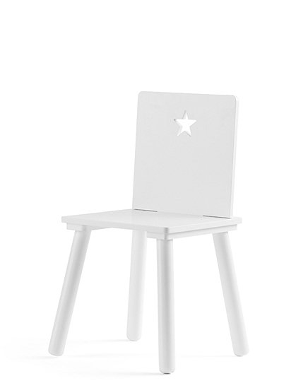 Kinderstuhl mit Stern in weiß &#9733; Kundenbewertung "Sehr gut" &#9733; 10&euro; Rabatt für Neukunden &#9733; Jetzt günstig kaufen bei car-Moebel.de
