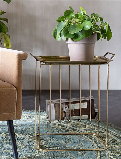 Beistelltisch aus Metall in gold &#9733; Kundenbewertung "Sehr gut" &#9733; 10&euro; Rabatt für Neukunden &#9733; Schnell verschickt &#9733; Jetzt günstig kaufen bei car-Moebel.de