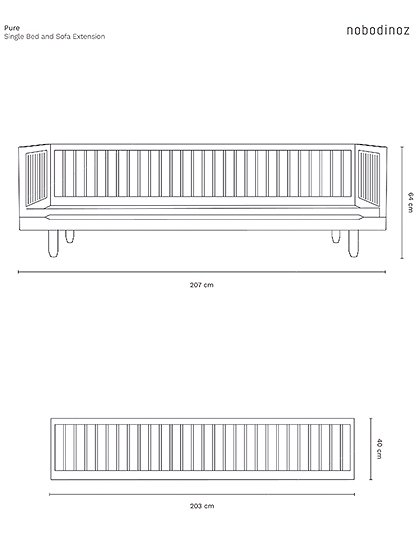Sofa Erweiterung für Bett PURE von Nobodinoz &#9733; Kundenbewertung "Sehr gut" &#9733; 12&percnt; Rabatt für Neukunden &#9733; Schnell verschickt &#9733; Günstig bei car-Moebel.de