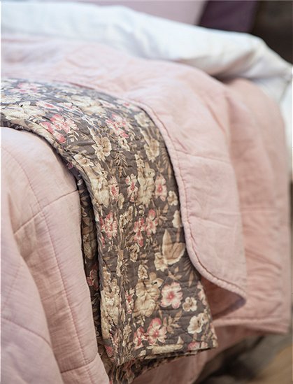 Quilt braun mit Blumen von Ib Laursen &#9733; Kundenbewertung "Sehr gut" &#9733; 10&euro; Rabatt für Neukunden &#9733; Schnell verschickt &#9733; Günstig bei car-Moebel.de