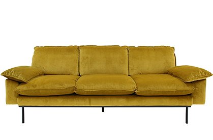 Retro 3er Sofa von HKliving &#9733; Kundenbewertung "Sehr gut" &#9733; 10&euro; Rabatt für Neukunden &#9733; Schnell verschickt &#9733; Jetzt günstig kaufen bei car-Moebel.de