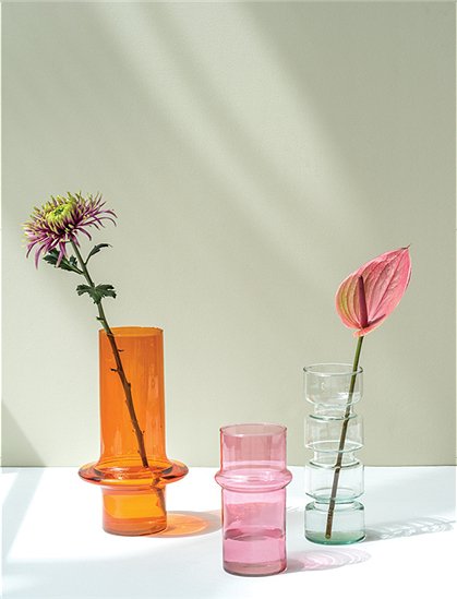 Glasvase in pink von UNC &#9733; Kundenbewertung "Sehr gut" &#9733; 10&euro; Rabatt für Neukunden &#9733; Schnell verschickt &#9733; Jetzt günstig kaufen bei car-Moebel.de
