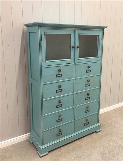 Schrank, 10 Schubladen, blau Nr.678 2