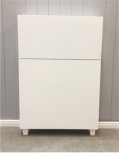 Regal mit 2 Fächern,1Klappe,weiß Nr.698 2
