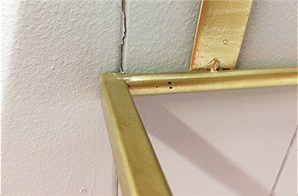 Wandregal, Metall, gold 120cm Nr.720 2