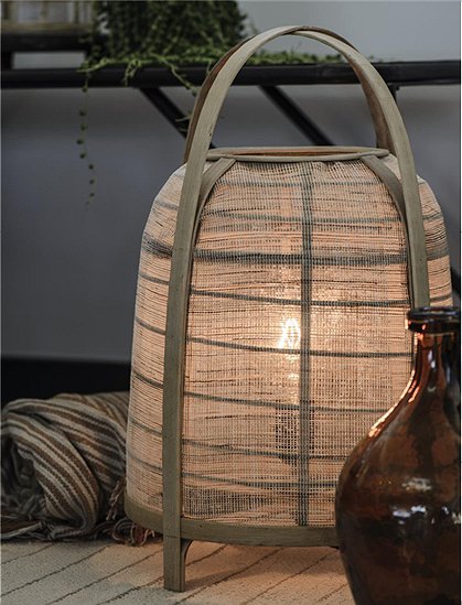 Tischlampe aus Jute und Holz von Ib Laursen &#9733; Kundenbewertung "Sehr gut" &#9733; 10&euro; Neukundenrabatt &#9733; Schnell verschickt &#9733; Günstig bei car-Moebel.de