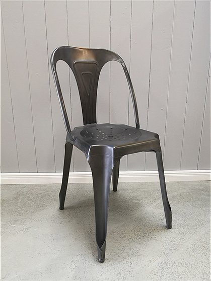 LV00858 Metallstuhl, dunkelgrau 2