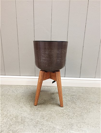LV00878 Pflanzenständer, Messing/Holz 2
