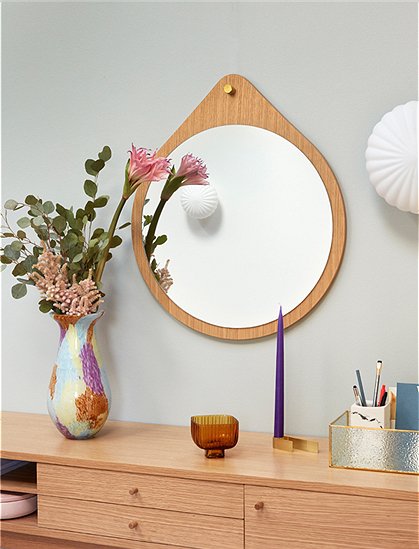 Wandspiegel Eiche von HÜBSCH Interior &#9733; Kundenbewertung "Sehr gut" &#9733; 10&euro; Neukundenrabatt &#9733; Schnell verschickt &#9733; Günstig bei car-Moebel.de