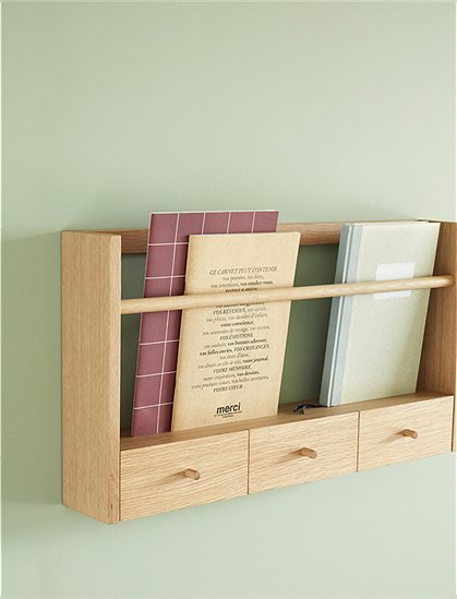 Wandregal für Zeitschriften von HÜBSCH Interior &#9733; Kundenbewertung "Sehr gut" &#9733; 10&euro; Neukundenrabatt &#9733; Schnell verschickt &#9733; Bei car-Moebel.de