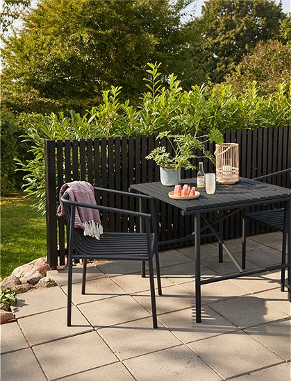 Gartentisch schwarz von HÜBSCH Interior &#9733; Kundenbewertung "Sehr gut" &#9733; 10&euro; Rabatt für Neukunden &#9733; Schnell verschickt &#9733; Jetzt bei car-Moebel.de