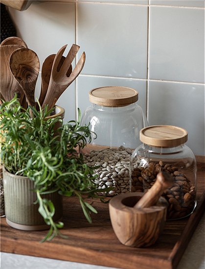 Aufbewahrungsglas mit Holzdeckel von Ib Laursen &#9733; Kundenbewertung "Sehr gut" &#9733; 12&percnt; Rabatt für Neukunden &#9733; Jetzt günstig kaufen bei car-Moebel.de