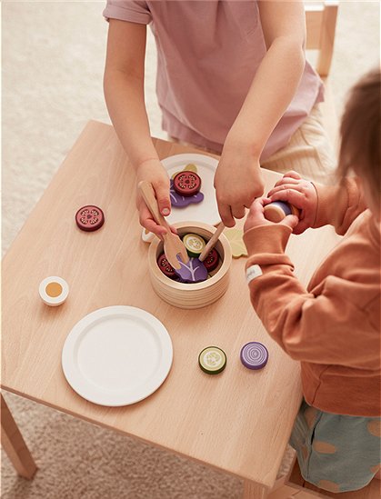 Salat Set aus Holz für Kinder &#9733; Kundenbewertung "Sehr gut" &#9733; 10&euro; Rabatt für Neukunden &#9733; Schnell verschickt &#9733; Jetzt günstig kaufen bei car-Moebel.de