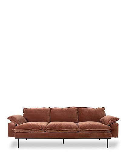 Retro 3er Sofa von HKliving &#9733; Kundenbewertung "Sehr gut" &#9733; 10&euro; Rabatt für Neukunden &#9733; Schnell verschickt &#9733; Jetzt günstig kaufen bei car-Moebel.de