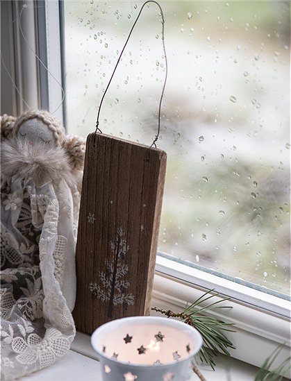 Holzschild weißer Tannenbaum von Ib Laursen &#9733; Kundenbewertung "Sehr gut" &#9733; 10&euro; Rabatt für Neukunden &#9733; Schnell verschickt &#9733; Günstig bei car-Moebel.de